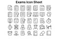 Exams Icon Set Vector Collection for Testing and Assessment Tools Educational Evaluation Royalty Free Stock Photo