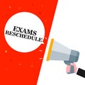 Exams reschedule alert Royalty Free Stock Photo