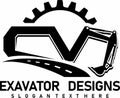 exavator logo design vector