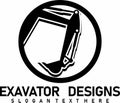 exavator logo design vector