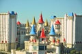 Excalibur Hotel and Casino castle towers on Las Vegas boulevard