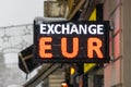 Excange Euro Blur Royalty Free Stock Photo
