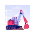 Excavate foundations isolated concept vector illustration.