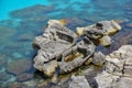 Excavated rocks, Sicily Royalty Free Stock Photo