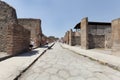 The excavated ruins of Pompeii city