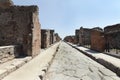 The excavated ruins of Pompeii city