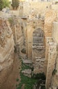 Excavated Ruins of the Pool of Bethesda and Church Royalty Free Stock Photo