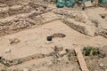 Excavation at archaeological site Royalty Free Stock Photo