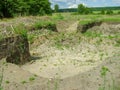 Excavation of an archaeological site of a medieval settlement Kharkov region Royalty Free Stock Photo