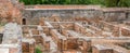 The excavation of the of Arms Square Plaza de Armas at the Alcazaba fortress, an ancient city in the Alhambra. Granada, Spain Royalty Free Stock Photo