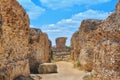 The excavation of the basement Anthony terms in Carthage. The ruins of the baths built in ancient Rome. Tunisia 18 06 20