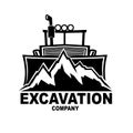 Excavation company logo Royalty Free Stock Photo