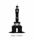 Turkey, izmir, konak. Clock Tower, landmark Turkey of Izmir city, travel icon, Royalty Free Stock Photo