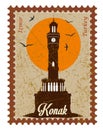 Turkey, izmir, konak. Clock Tower, landmark Turkey of Izmir city, travel icon, Royalty Free Stock Photo