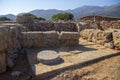 Excavations of the Minoan palace in Malia. Crete, Greece Royalty Free Stock Photo