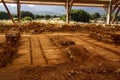 Excavations of the northwestern premises of the Malian palace with a treasury, a loggia, a sacrificial bowl, workshops for the