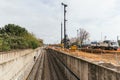 excavations for the undergrounding of the train tracks sant joan despi, sant feliu de llobregat.