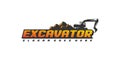 Excavator and backhoe logo vector template Royalty Free Stock Photo