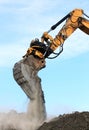 Excavator arm in action Royalty Free Stock Photo