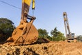 Excavator Bin Crane Construction Machines Royalty Free Stock Photo