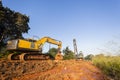 Earthworks Excavator Bin Crane Construction