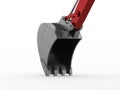 Excavator concept rendered Royalty Free Stock Photo