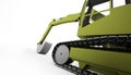 Excavator concept rendered on white Royalty Free Stock Photo