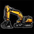 Excavator Machine Construction Vector Gear Royalty Free Stock Photo