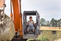 Excavator at the construction site. Royalty Free Stock Photo