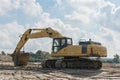 Excavator at construction site in Houston, Texas, USA Royalty Free Stock Photo