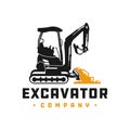 Excavator construction tool logo