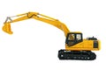 Excavator crawler loader model with isolated background Royalty Free Stock Photo