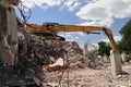excavator, building demolition Royalty Free Stock Photo