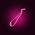 excavator dental icon. Elements of Medicine in neon style icons. Simple icon for websites, web design, mobile app, info graphics Royalty Free Stock Photo