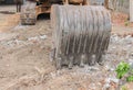 Excavator destruction in Work outdoor construction Royalty Free Stock Photo