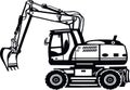 Excavator Dig Digger Machine Equipment - Construction Vehicle - Builder Building Build Fix Logo