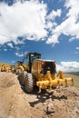 Excavator, digger, earthmover at construction site Royalty Free Stock Photo