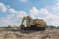 Excavator at construction site in Houston, Texas, USA Royalty Free Stock Photo