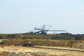 Excavator digging coal on open pit coal mine Kostolac Serb Royalty Free Stock Photo