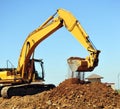 Excavator And Dirt Royalty Free Stock Photo