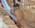 Excavator electrical conduits