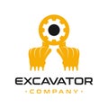 Excavator engine repair logo design