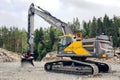 excavator equipment volvo construction Royalty Free Stock Photo