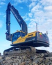 excavator equipment volvo construction Royalty Free Stock Photo
