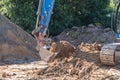 Excavator bucket from large excavator