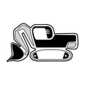 Excavator front shovel bucket icon Royalty Free Stock Photo