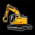 Excavator Gear Construction Equipment Vector Royalty Free Stock Photo