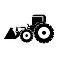 Excavator heavy machinery pictogram icon image