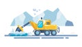 Excavator Heavy Machinery Vector Icon, vector design Generative AI Royalty Free Stock Photo