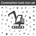 Excavator icon. Constraction tools icons universal set for web and mobile